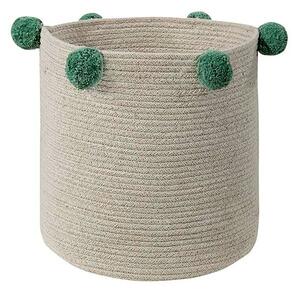 Lorena Canals - Basket Bubbly Natural - Förvaringslåda för barn - Green - H30 x Ø30 cm