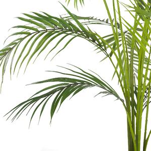 Konstgjord Krukväxt Grön och Svart Syntetiskt Material 124 cm Konst Areca Palm Dekorativ Inomhus Accessoar Beliani