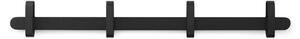 Normann Copenhagen - Hoop Coat Rack - Krokar - Black - H: 10,5 x L: 81,5 x D: 5,3 cm - 0,7 kg