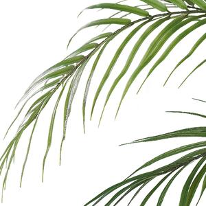 Konstgjord Krukväxt Grön och Svart Syntetiskt Material 124 cm Konst Areca Palm Dekorativ Inomhus Accessoar Beliani