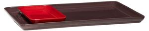 Hübsch - Amare Tray - Bricka - Burgundy/Rød - L20 x W10 x H2 cm / L35 x W26 x H2 cm