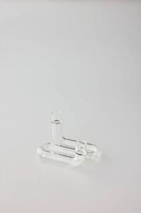 Studio About - Wave Candleholder / By Mikkel Lang Mikkelsen - Ljusstake - Transparent - L15 x H10 cm