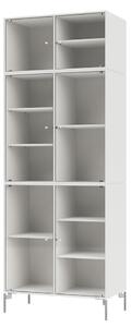Montana - Ripple Cabinet IV - With Chrome Legs - Vitrinskåp - White - W69,6 X H187,2 X D38 cm