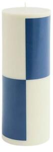 HAY - Column Candle - Blockljus - Milky Green | Dark Blue - H25 x D9 x W9 cm