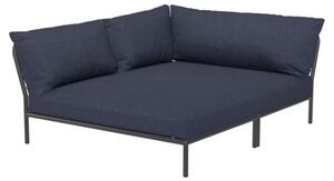 HOUE - LEVEL 2 / Left Cozy Corner - Trädgårdssoffa - Indigo/Dark Grey - L139 x W173,5 x H68,5 x SH38 cm