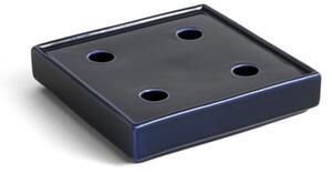 HAY - Mattone Candleholder - Ljusstake - Large - Dark blue - H4 x D18.4 x W18.4 cm