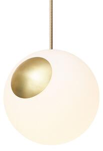 Nordic Tales - Bright Spot Pendant - Hängande lampa - Glass/Brass - Crema - Ø20 cm
