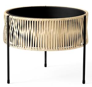 Audo Copenhagen - Umanoff Planter - Växtlåda - Black Rattan - medium - H32,5 x Ø41 cm