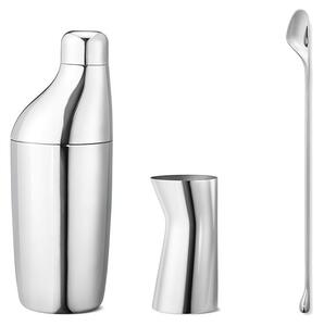 Georg Jensen - Sky Giftset Shaker, Stirring Spoon & Jigger - Cocktail shaker - Stainless Steel - H8,5 cm