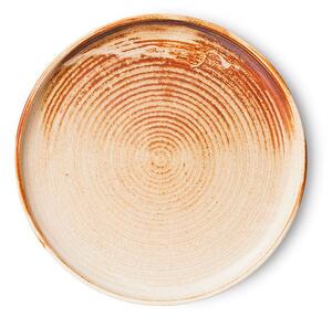 HKLiving - Chef Ceramics - Side Plate - Tallrikar - Rustic Cream/Brown - Ø20 x H2,8 cm