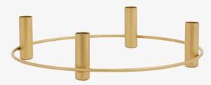 Nordal - Irona Candleholder - Ljusstake - Brass Finish - H: 12 x D: 35.5 cm