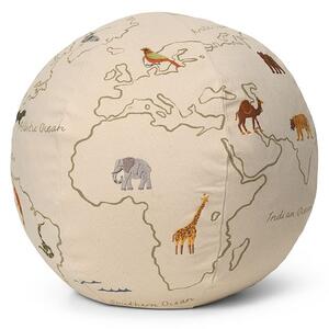 Ferm Living - The World Pouf - Puff - Offwhite - Ø50 x H50 cm