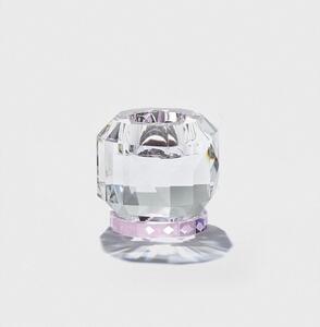 Reflections Copenhagen - Texas Tealight Holder - Ljusstake - Clear/Rose - 9 x 7,8 x 9 cm