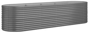 Odlingslåda pulverlackerat stål 296x80x68 cm grå