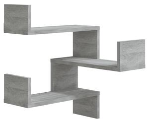 Vägghörnhylla grå sonoma 40x40x50 cm konstruerat trä