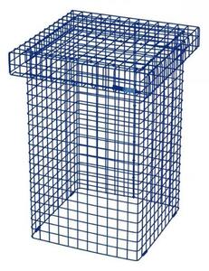 Kalager Design - Wire Stool - Pall - Navy Blue - L34 x D34 x H50 cm
