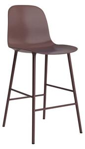 Normann Copenhagen - Form Bar Chair 65 cm Steel - Barstol - Brown - H100 x W48 x D52 x SH65 cm