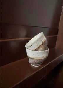 Studio Aarhus - Sparrow cup espresso - Kopp - Gråbrun / hvid - H5,5 x D7,5 cm / 65 ml