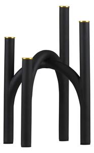 AYTM - ANGUI candleholder - Ljusstake - Black/Gold - H34 - L22,8 x W22,8 x H34 cm