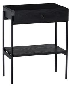 Hübsch - Noir Bedside Table - Sängbord - Black - 48x32xh60cm