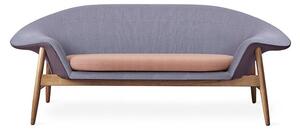 Warm Nordic - Fried Egg Sofa / Oiled Oak - Soffa för 2 personer - Hero 381 (Plum) / Rewool 658 (Soft Violet) / Merit 035 (Fresh Peach) - L186 x W68 x H68 cm