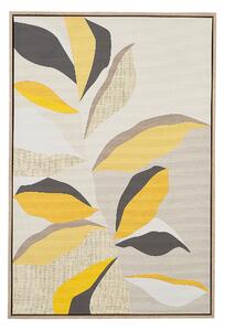 Tavla Beige och gul 63 x 93 cm Tryck på papper Inramad väggkonst Botaniskt palmbladstema Beliani