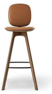 Brdr. Krüger - Pauline Comfort Barstool 75 cm - Oak Smoked Oiled - Barstol - Spectrum, Brandy Læder - 30155 - H107 cm L75 cm B36 cm