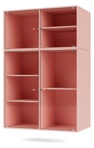 Montana - Ripple Cabinet III - Suspensionrails - Vitrinskåp - Ruby - W69,6 X H105 X D38 cm