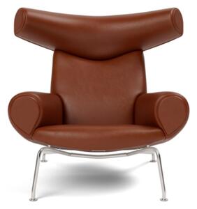Fredericia Furniture - Wegner Ox Chair 1000 by Hans J. Wegner - Fåtölj - Cera 905 Russet Brown - W99 x D99 x H92 x SH36 cm