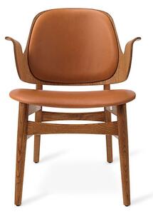 Warm Nordic - Gesture Lounge Chair / Teak Oiled Oak - Fåtölj - Silk 0250 (Camel) - L59 x W61 x H73 cm