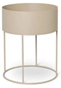 Ferm Living - Plant Box - Round - Växtlåda - Round - Cashmere - Ø: 40 x H: 50 cm / Ø: 15.7 x H: 19.7 inches
