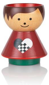 Lucie Kaas - Bordfolk Egg Holder - Christmas - Äggkoppar - Danish Heart Red - H7 cm