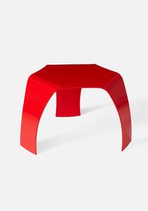 A. Petersen - Metal Stool by Ole Schjøll - Pall - Red - D48 H36 cm