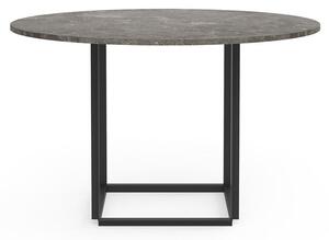 New Works - Florence Dining Table Ø120 - Matbord - Gris du Marais w. Black Frame - H: 74 x Ø: 120 cm