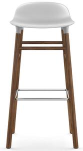 Normann Copenhagen - Form Barstool - 75 cm - Wood - Barstol - White/Walnut - L: 44 x D: 44 x H: 87 x SH: 75 cm