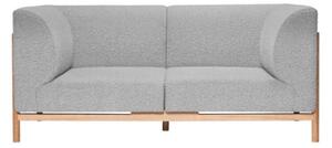 Hübsch - Moment Sofa - Soffa för 3 personer - Grey/Nature - 2 Person - L182 x W89 x H80 cm