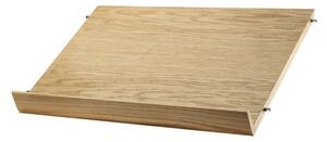 String Furniture - Wood Magazine Shelf - Tidningshållare - Small - Oak - 58x30x15 cm