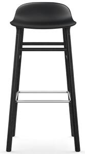 Normann Copenhagen - Form Barstool - 75 cm - Wood - Barstol - Black/Black - L: 44 x D: 44 x H: 87 x SH: 75 cm