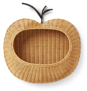 Ferm Living - Apple Braided Wall Pocket - Natural - Väggdekoration för barn - Natural - B: 49.6 x H: 52 x D: 16.1 cm