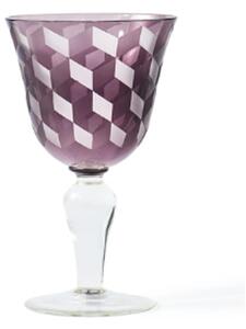 Polspotten - Block Wine Glasses - Vinglas - Purple - Ø10 x H17 cm - 250 ml