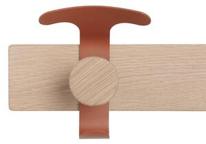 Muuto - AVAIL Coat Rack - Krokar - Oak/Copper Brown - L87,5 x W8,6 x H7 cm