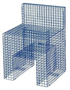 Kalager Design - Wire Chair Low Back - Matstol - Navy Blue - L46 x D44 x H67 cm