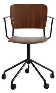 Fogia - Mono Armchair w. Swivel - Kontorsstol - Seat: Smoked Stained Oak - W56 x D38 x H81 x SH45 cm