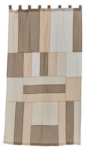 Jou Quilts - Jou Pojagi Curtain - Ridå - Jou Pojagi curtain mushroom with straps 140 x 250 cm - Nude, hvid, creme, brun - 140x250 cm
