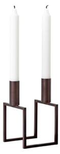 Audo Copenhagen - Line - Ljusstake - Burnished Cobber - 10 x 10 cm
