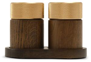 Gejst - Sina Salt and Pepper Mills - Kvarn - Dark Ash / Brass - Ø6 x H9 cm
