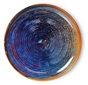 HKLiving - Chef Ceramics - Side Plate - Tallrikar - Rustic Blue - Ø20 x H2,8 cm