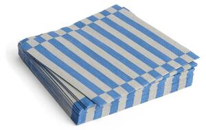 HAY - Pattern Napkins - Servetter av tyg - Grey and Blue - Pillar Stripe / Set of 20 - Lunch - W33 x D33 cm
