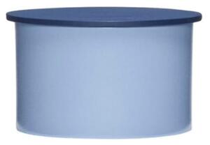 Hübsch - District Storage Boxes - Förvaringslådor - Blue/Dark Blue - Ø10 x H6 cm