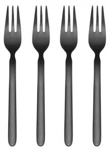 Blomus - Stella - Set Of 4 Cake Forks - Bestick - Black - B2 x L15,5 cm